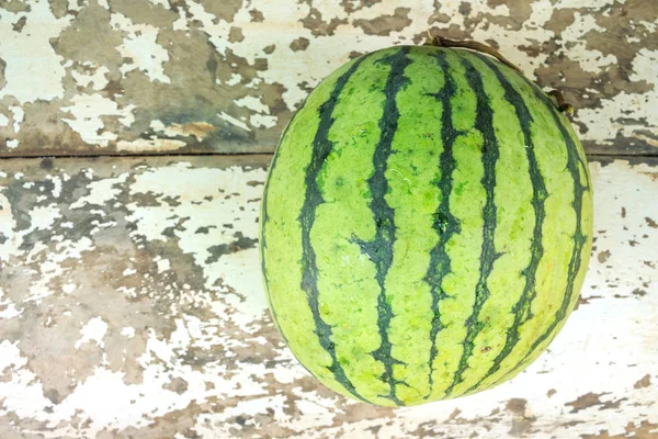 Melon Eau Sur Teble Grunge Récolte Forme Jardin Nourriture Saine — Photo