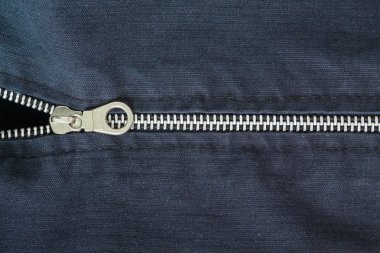 Fermuar giyim siyah ceket makro desen arka plan