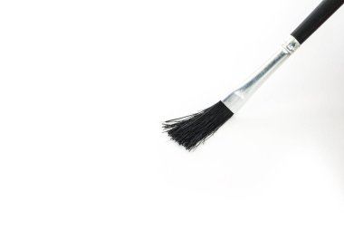 Beyaz arka plan üzerinde boya fırça ayarlama aracı sanat