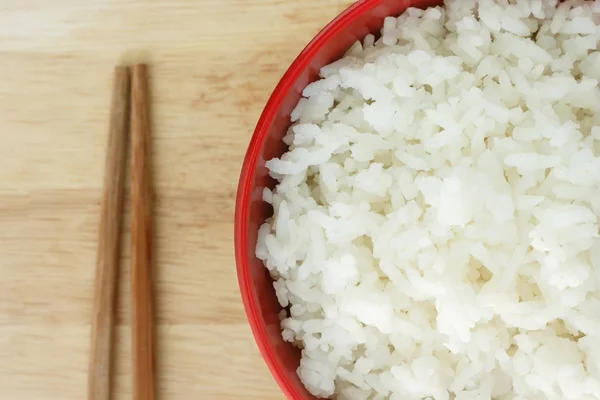 Kokta Vita Basmati Ris Skål Naturlig Mat — Stockfoto