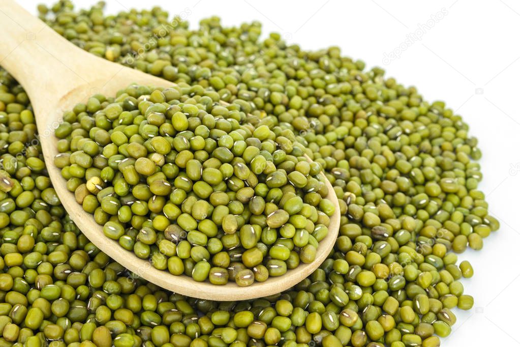 mung bean green in spoon texture