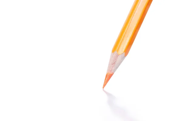 Orange Colored Pencils Drawing White Background — Stock Photo, Image