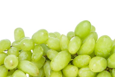 yeşil üzüm diyet meyve beyaz arka plan üzerinde organik