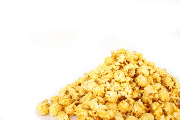 Popcornstapel Auf Weißem Hintergrund — Stockfoto