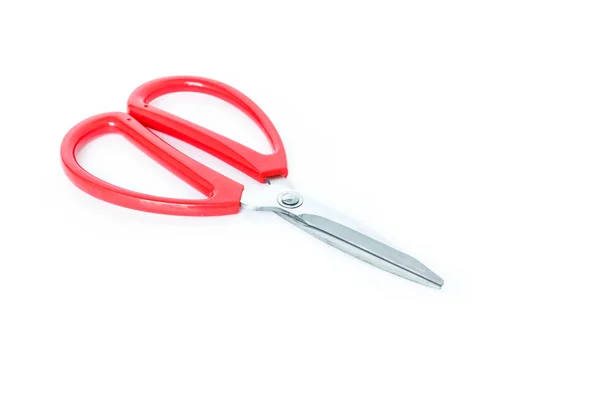 Nożyczki Red Cięcia Białym Tle — Zdjęcie stockowe