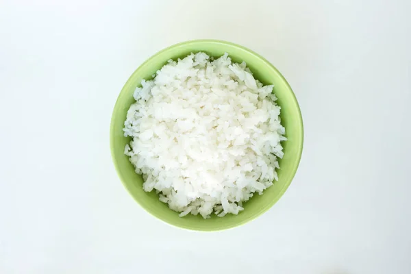 Kokta Vita Basmati Ris Skål Naturlig Mat — Stockfoto