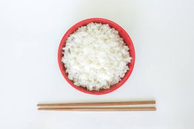 Beyaz basmati pirinç kase doğal gıda pişmiş