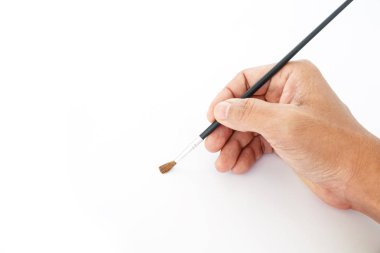 el boya fırça ayarlama aracı sanat beyaz arka plan üzerinde