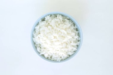 Beyaz basmati pirinç kase doğal gıda pişmiş