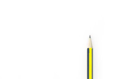 Beyaz arka planda siyah, sarı kurşun kalem kahverengi aracı sanat