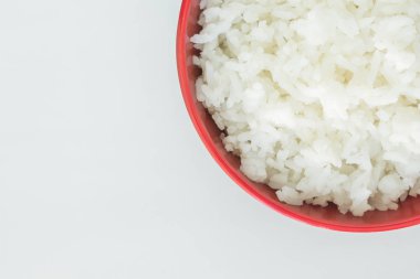 Beyaz basmati pirinç kase doğal gıda pişmiş