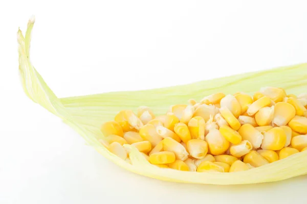 Kolby Łuski Żywności Ekologicznej Natura Tło Kukurydzy — Zdjęcie stockowe