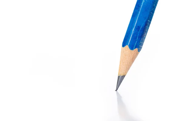Crayon Noir Bleu Brun Outil Art Sur Fond Blanc — Photo