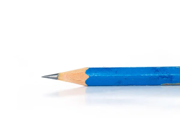 Олівець Чорний Синій Коричневий Інструмент Мистецтва Білому Тлі — стокове фото