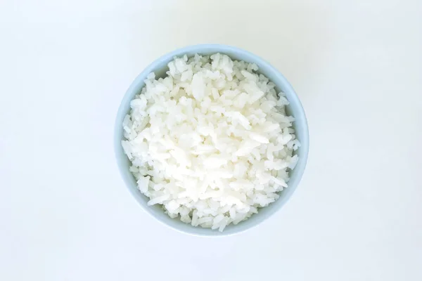 Kokta Vita Basmati Ris Skål Naturlig Mat — Stockfoto