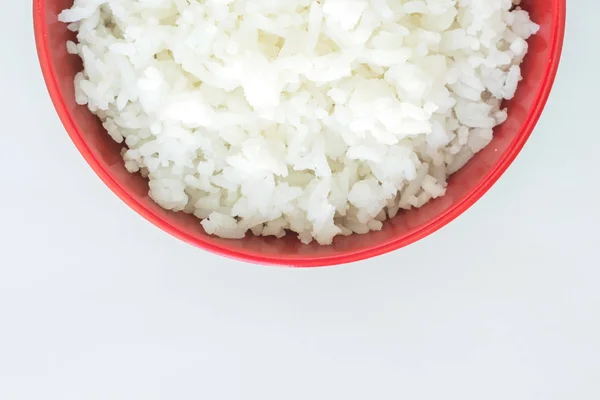 Kokta Vita Basmati Ris Skål Naturlig Mat — Stockfoto