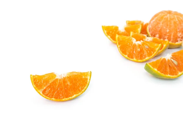 Orange Slice Fruit Fresh White Background — Stock Photo, Image