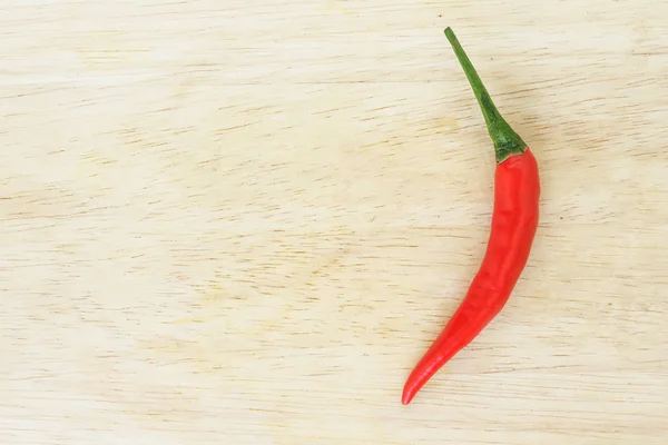 Chili Pepper Red Spicy Vegetable Wood Background — Stock Photo, Image