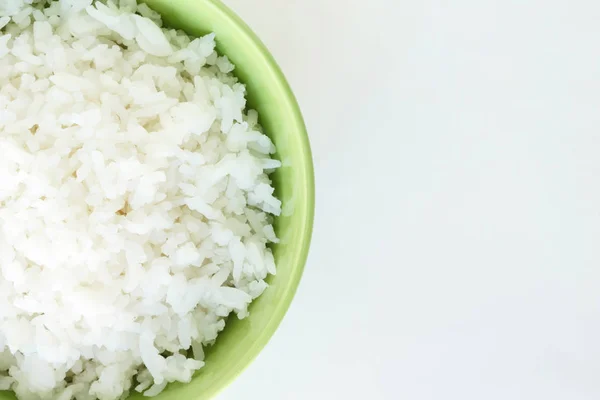 Kokta Vita Basmati Ris Skål Naturlig Mat — Stockfoto