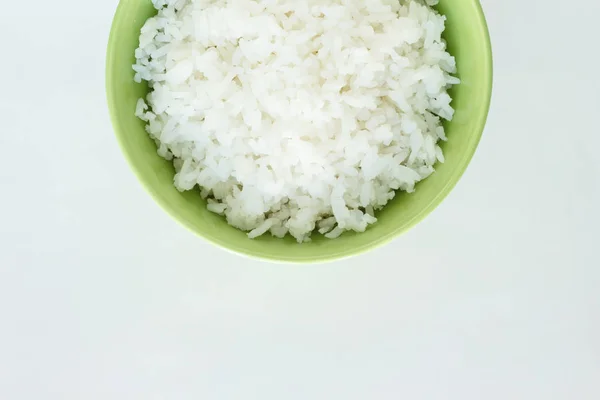 Gekookte Witte Basmati Rijst Kom Natuurvoeding — Stockfoto