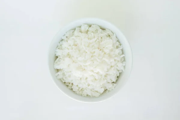 Plato Arroz Basmati Blanco Cocido Comida Natural —  Fotos de Stock