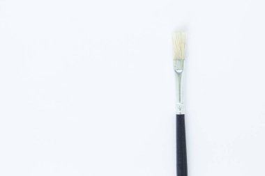 Beyaz arka plan üzerinde boya fırça ayarlama aracı sanat