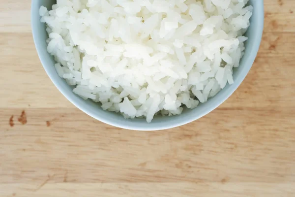 Kokta Vita Basmati Ris Skål Naturlig Mat — Stockfoto