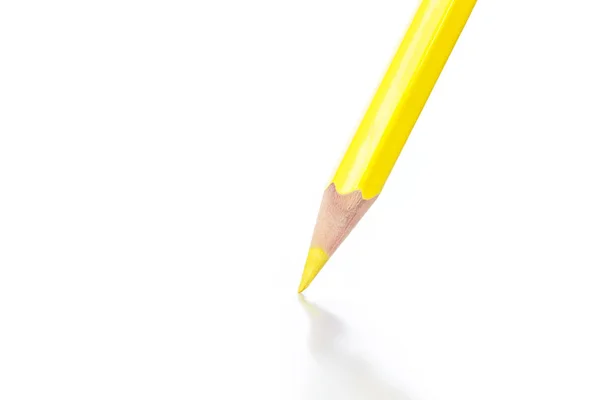 Yellow Colored Pencils Drawing White Background — Stock Photo, Image