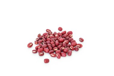 beyaz zemin üzerine kırmızı fasulye tohumu sebze doğa