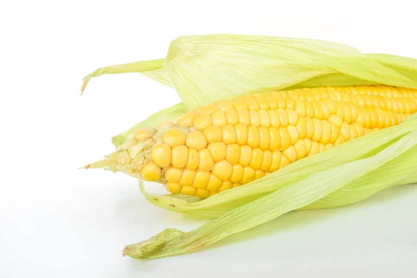 Kukuřičný Klas Slupka Biopotravin Přírodní Pozadí — Stock fotografie