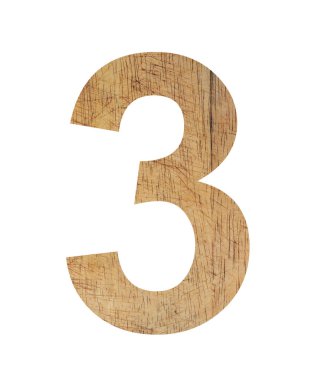 numaraları tasarım simgesi beyaz arka plan üzerinde ahşap