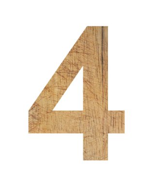 numaraları tasarım simgesi beyaz arka plan üzerinde ahşap