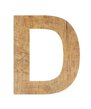 Alfabe harf ahşap beyaz arka plan üzerinde büyük harf