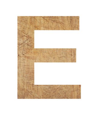 Alfabe harf ahşap beyaz arka plan üzerinde büyük harf