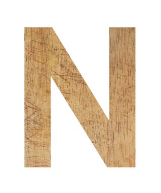 Alfabe harf ahşap beyaz arka plan üzerinde büyük harf