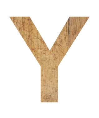 Alfabe harf ahşap beyaz arka plan üzerinde büyük harf