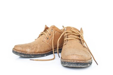 Boots Ayakkabı deri Emanet beyaz arka plan üzerinde çalışıyorum.