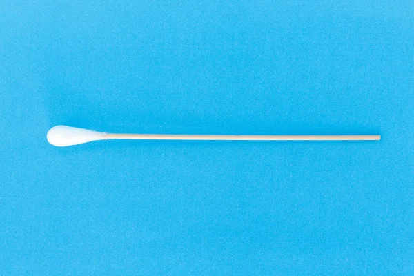 Cotton Bud Swab Clean Healthcare Top View Blue Background — Stock Photo, Image