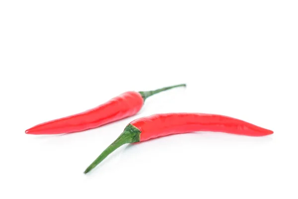 Pittige Plantaardige Rode Chili Peper Witte Achtergrond — Stockfoto