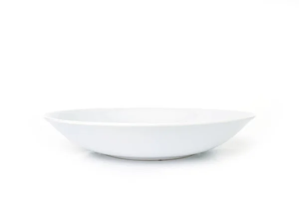 White Plate Empty White Background — Stock Photo, Image