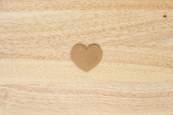 Valentinspapier Herz Auf Holz Hintergrund — Stockfoto