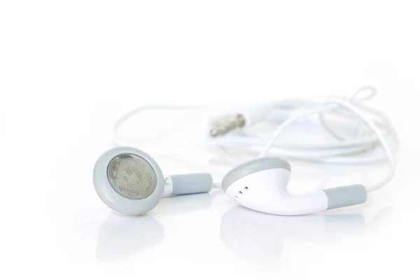 Earbuds Earphones White Background — Stock Photo, Image