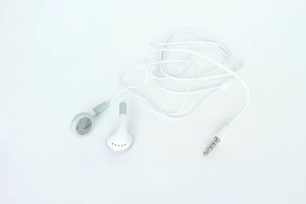Fülhallgató Vagy Fülhallgató Fehér Háttér — Stock Fotó