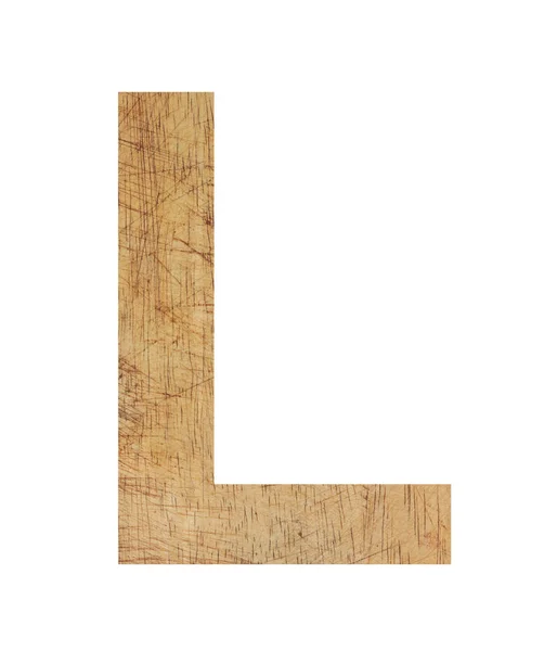 Lettre Alphabet Bois Majuscule Sur Fond Blanc — Photo
