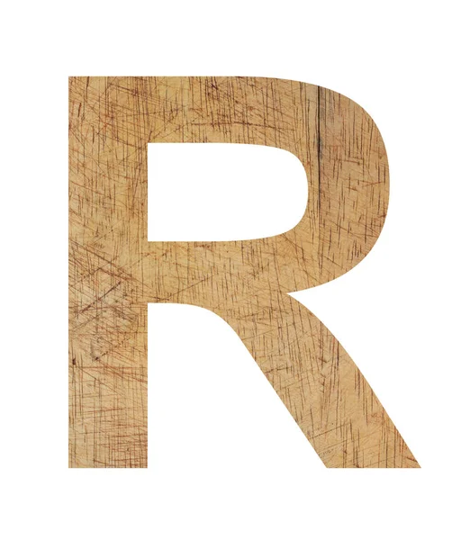 Alphabet Buchstabe Holz Großbuchstaben Auf Weißem Hintergrund — Stockfoto