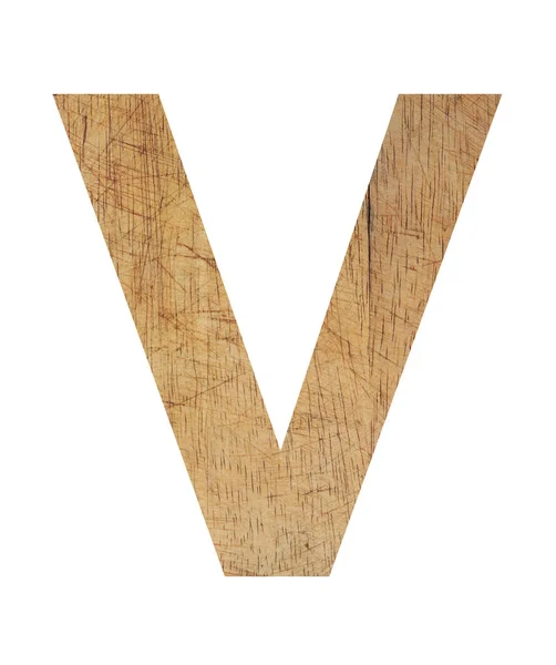 Alphabet Letter Wood Uppercase White Background — Stock Photo, Image