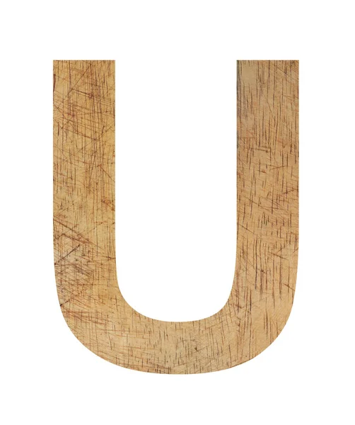 Alfabet Litery Drewna Wielkimi Literami Białym Tle — Zdjęcie stockowe