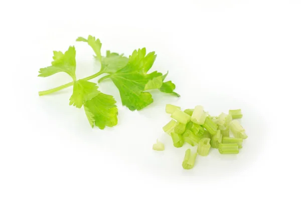 Celer Stonkem Listu Rostlinné Organické Potraviny Zdravé Přírody Bílém Pozadí — Stock fotografie