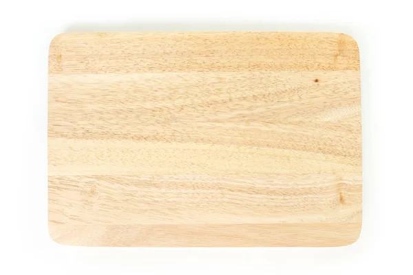 Deska Krojenia Drewniana Białym Tle — Zdjęcie stockowe