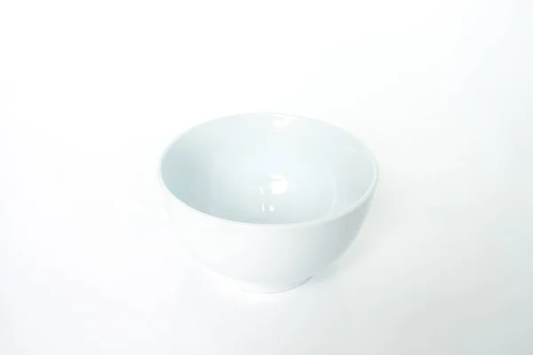 White Bowl Empty White Background — Stock Photo, Image